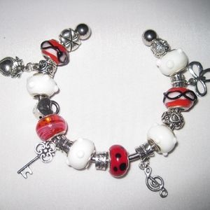 Handmade Silver Plated Charm Bracelet